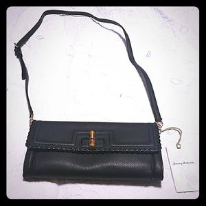 Tommy Bahama black leather clutch/purse